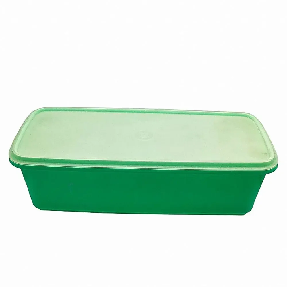Vintage Tupperware Green Easy Crisp Vegetable Container with Lid Classic (782-6)